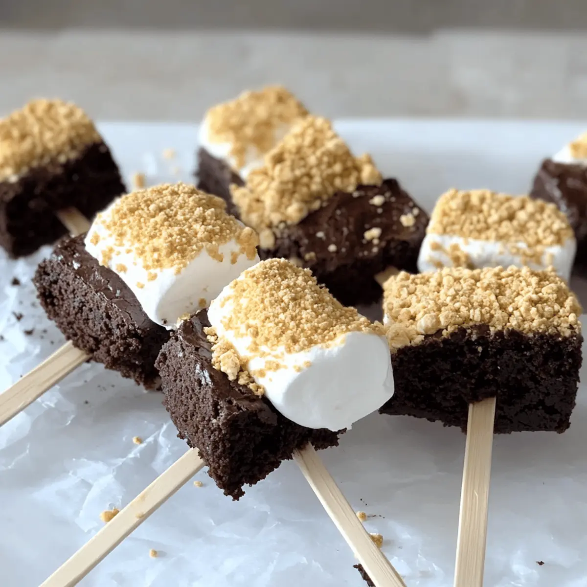 S’mores Brownies on a Stick: A Fun, Gooey Summer Treat
