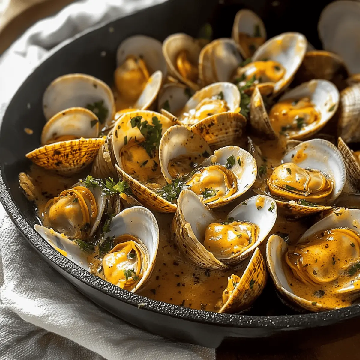 Indulge in Spicy Garlic Butter Clams: A Creamy Delight
