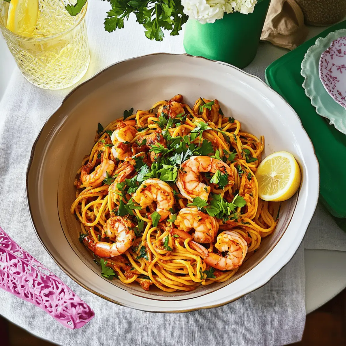 Delicious Tunisian Prawn Spaghetti Ready in 30 Minutes