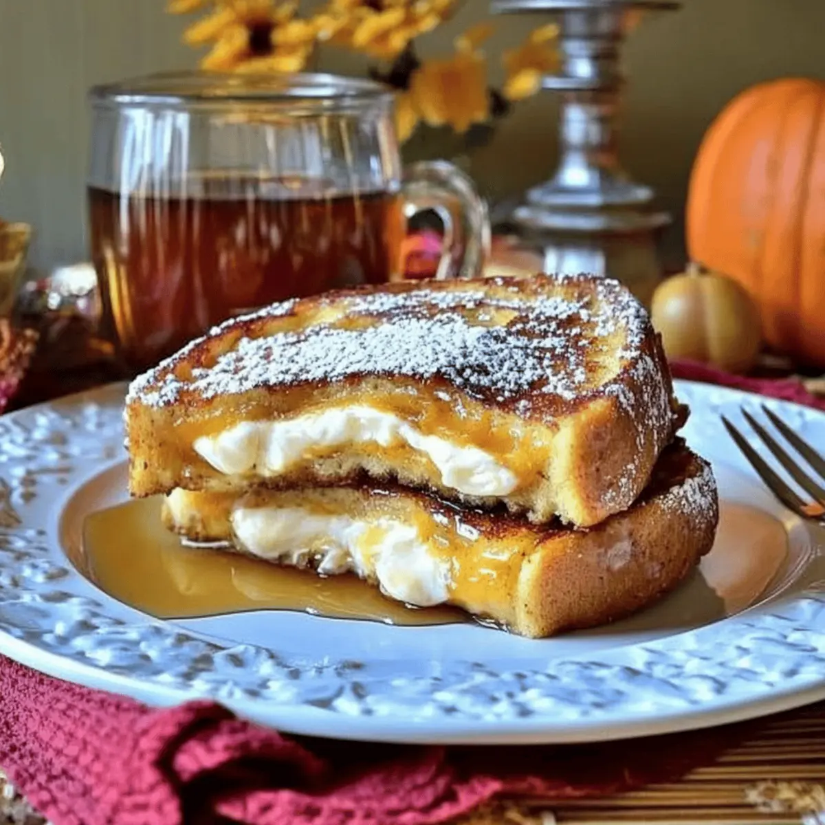 Pumpkin Cream Cheese Stuffed French Toast for Cozy Mornings