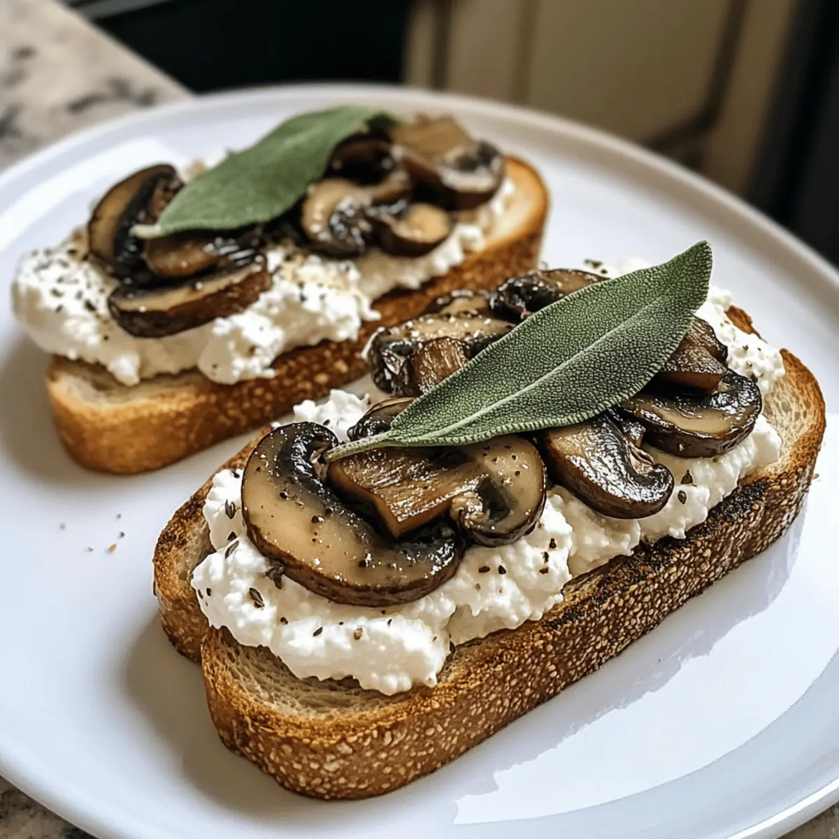 Mushroom and Sage Ricotta Toast for a Cozy Home Meal
