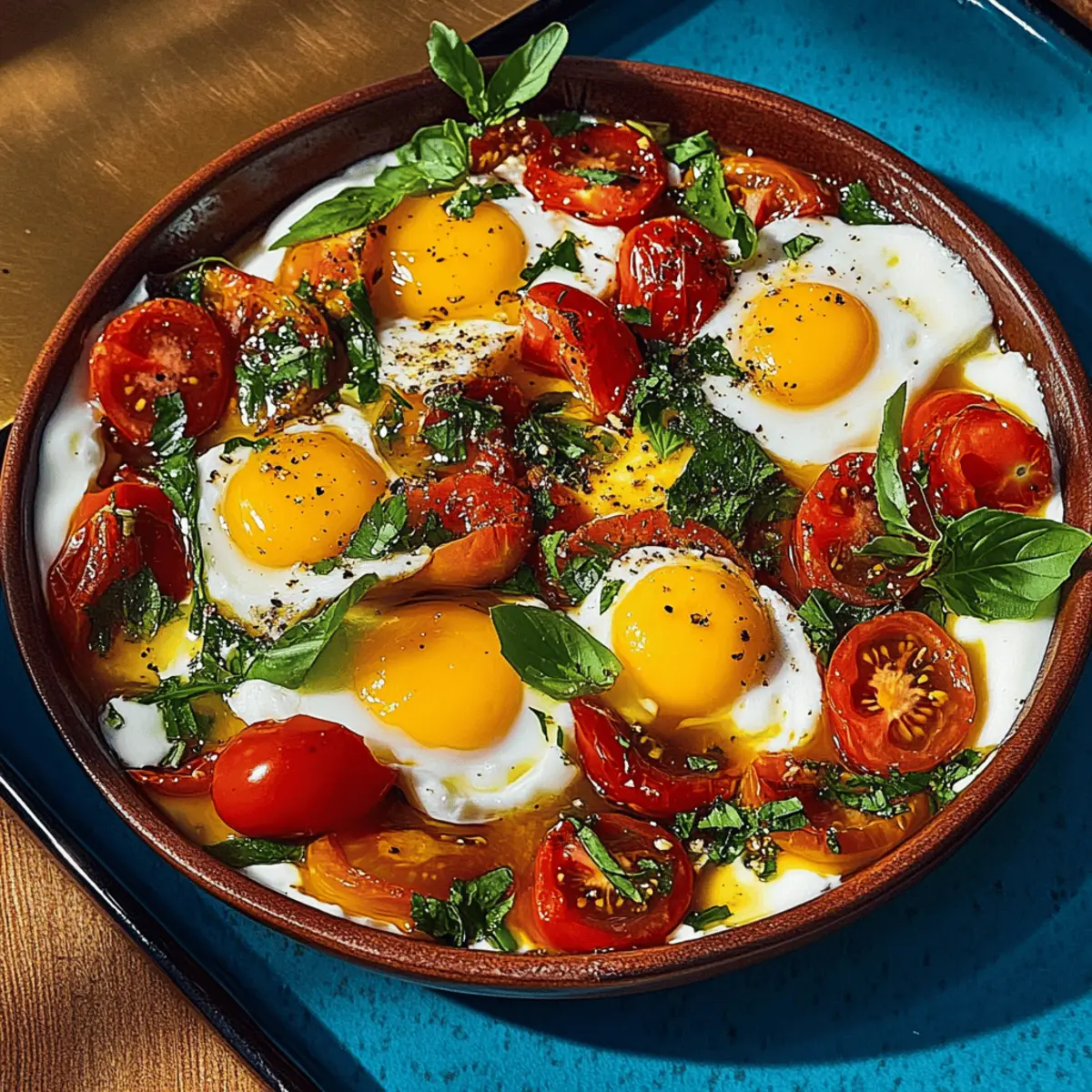 Savory Turkish-Style Eggs and Tomatoes for a Fresh Brunch Delight