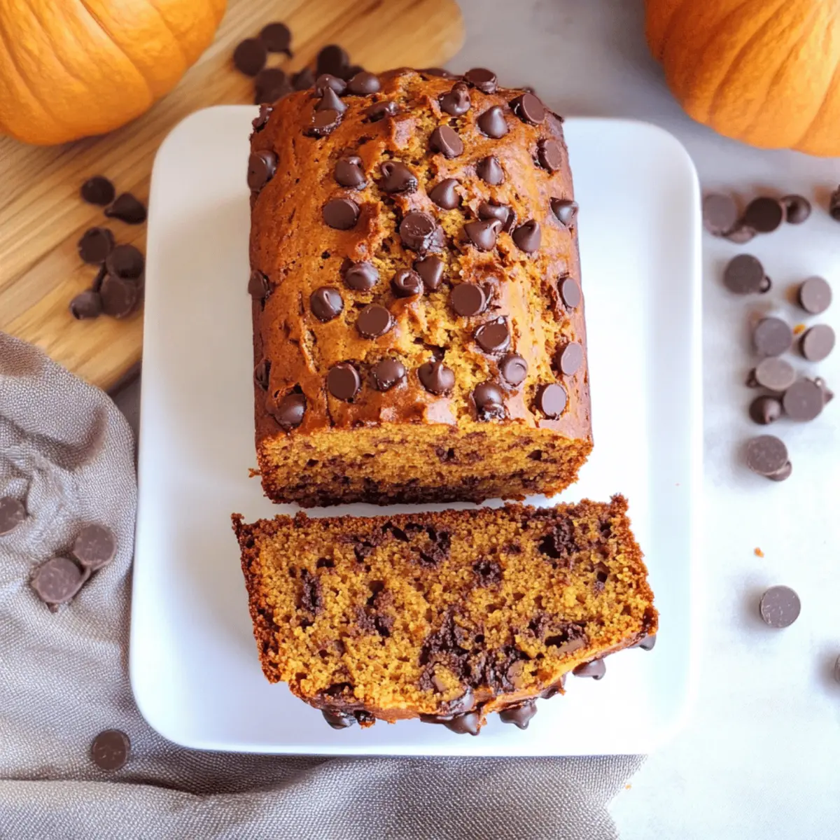 Deliciously Moist Chocolate Chip Pumpkin Loaf for Cozy Fall Days