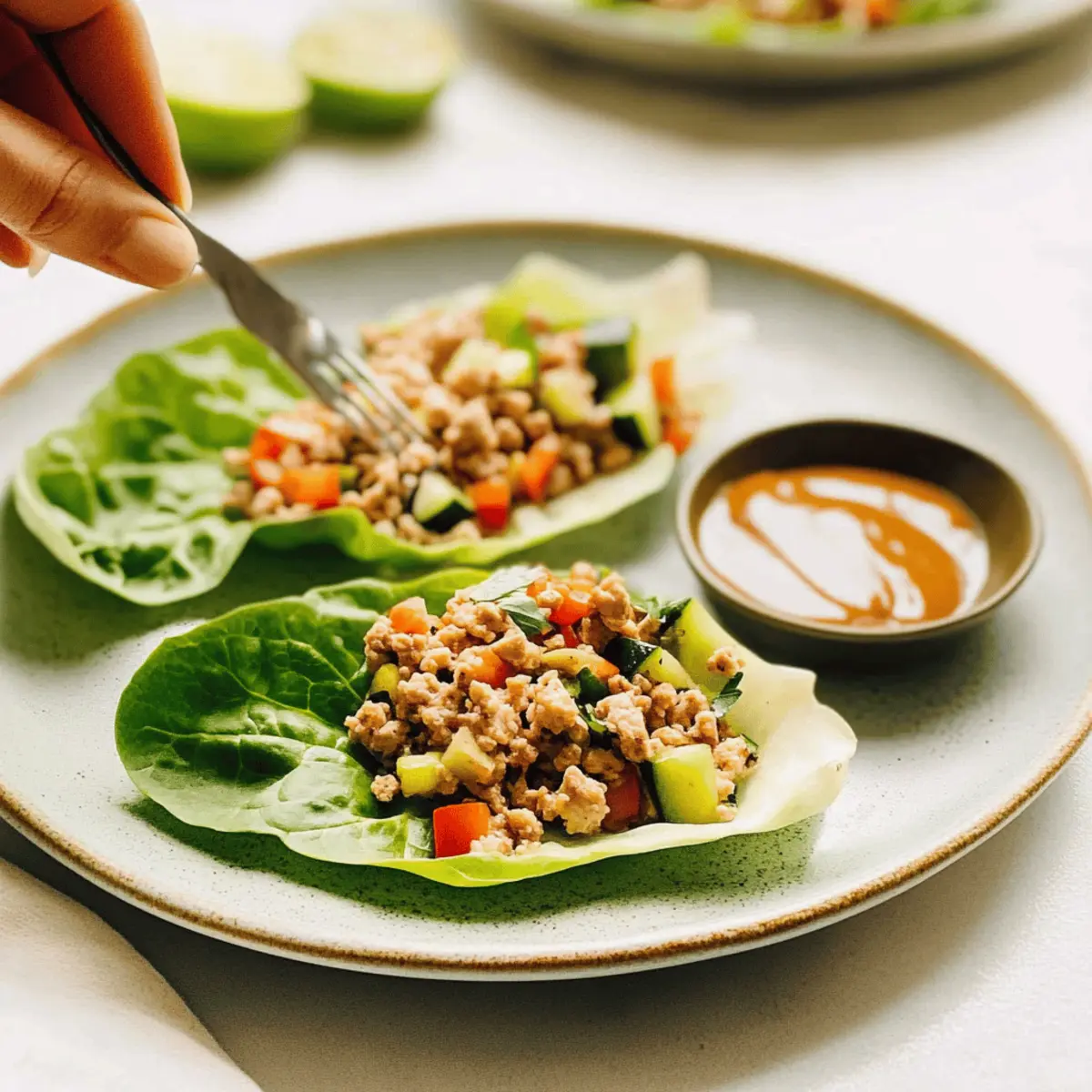 Delicious Chicken Lettuce Wraps with Tangy Lime Drench