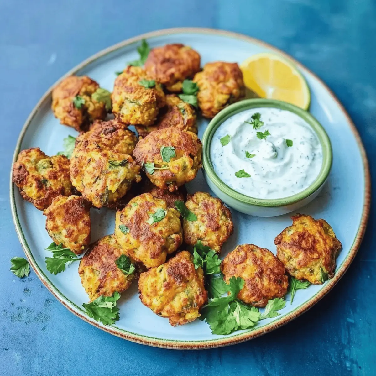 Irresistibly Crispy Smoked Haddock Pakoras with Mint Dip