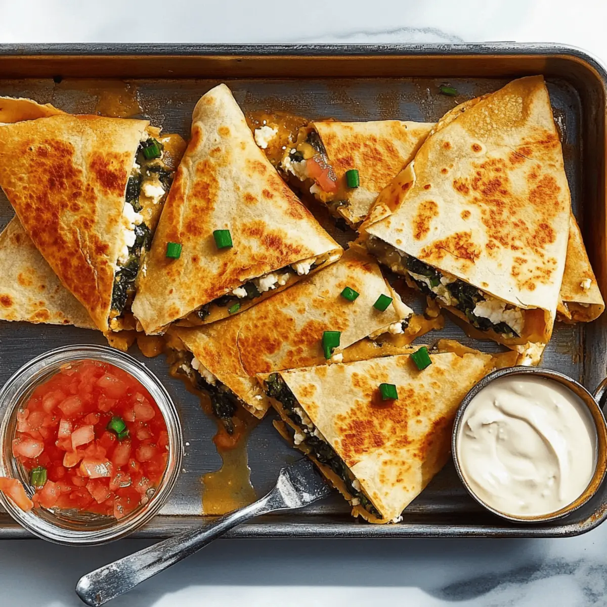 Crispy Sheet-Pan Spanakopita Quesadillas for Quick Comfort