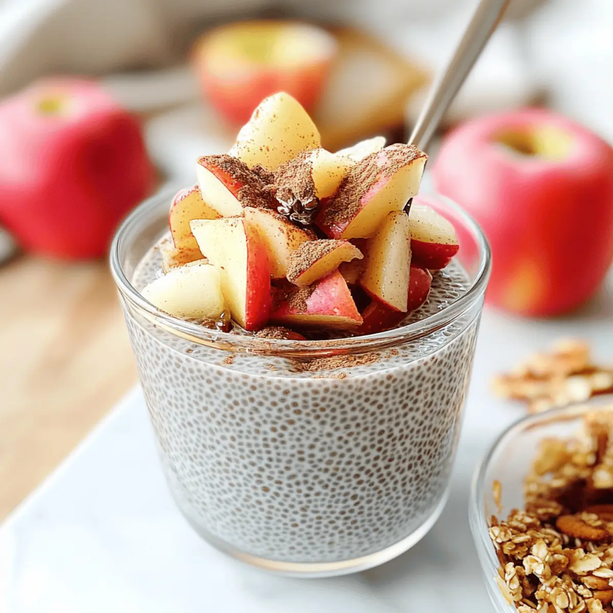 Cinnamon Apple Pie Chia Seed Pudding for Guilt-Free Bliss