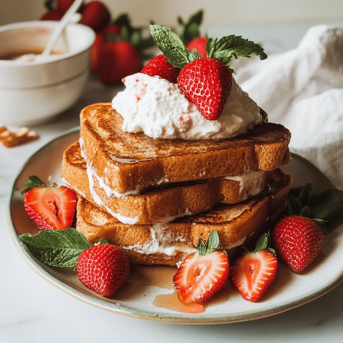 Irresistible Vegan French Toast with Creamy Coconut Whip