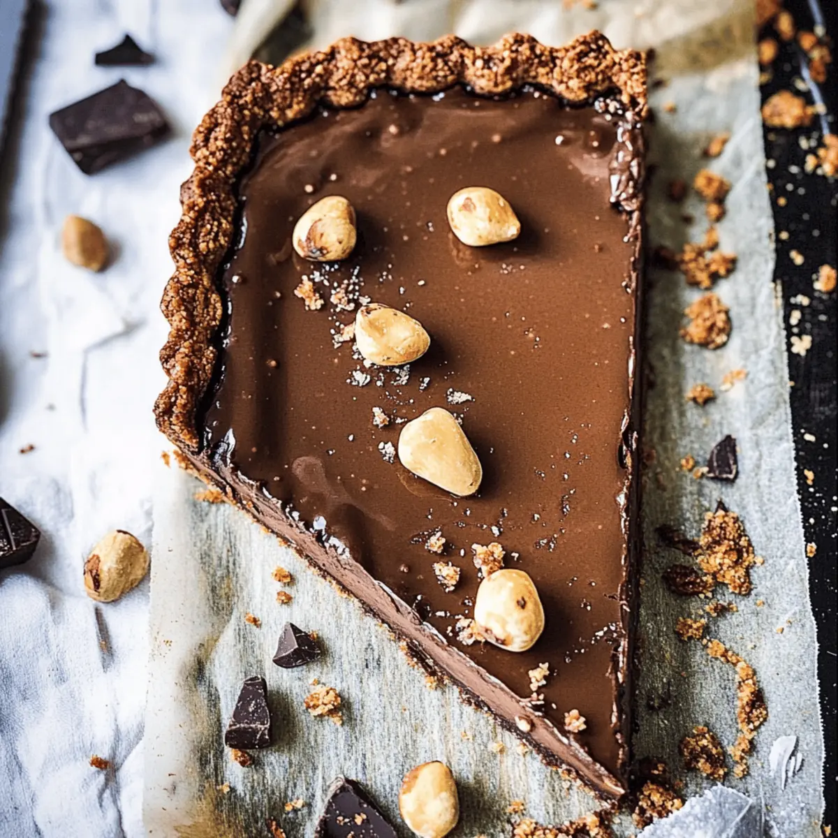 Vegan Chocolate Tart with Hazelnut Crust That Wows Every Bite