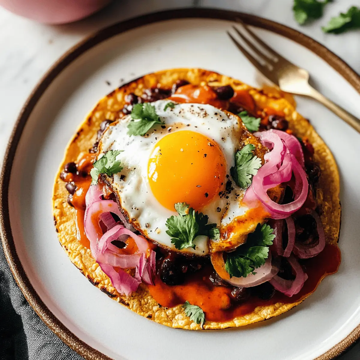 Delicious Red Chile Tostadas with Eggs for Quick Comfort