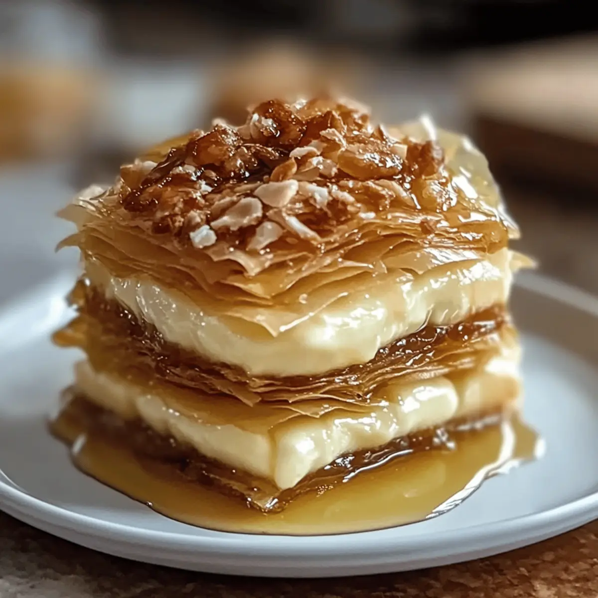 Baklava Cheesecake Phyllo Cookies with Honey Drizzle catjke