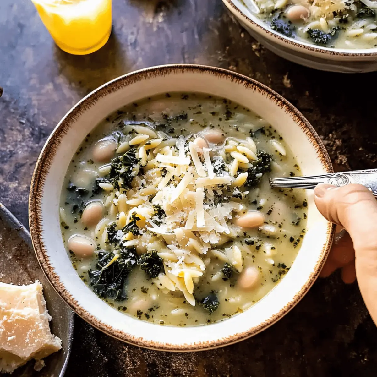 Creamy White Bean Lemon Pesto Orzo Soup for Cozy Nights