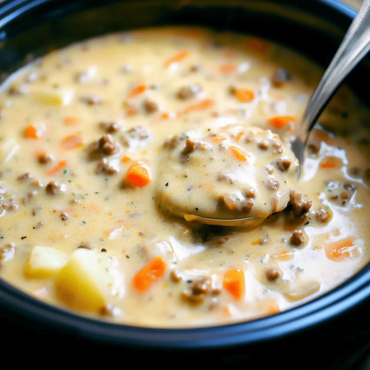 Crock Pot Cheeseburger Soup hu88mr
