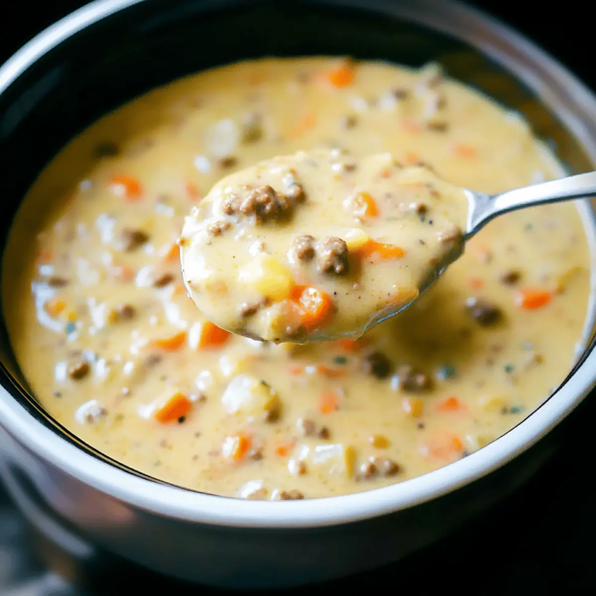 Crock Pot Cheeseburger Soup veifbc