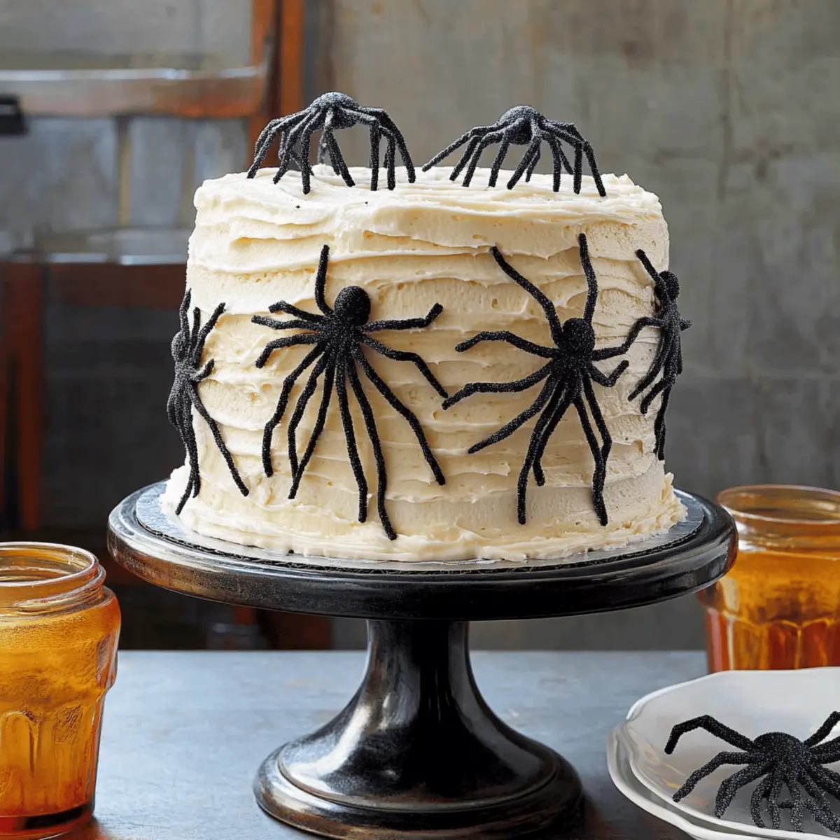 Devil s food cakeCobweb Covered Spider Cake lrcowk