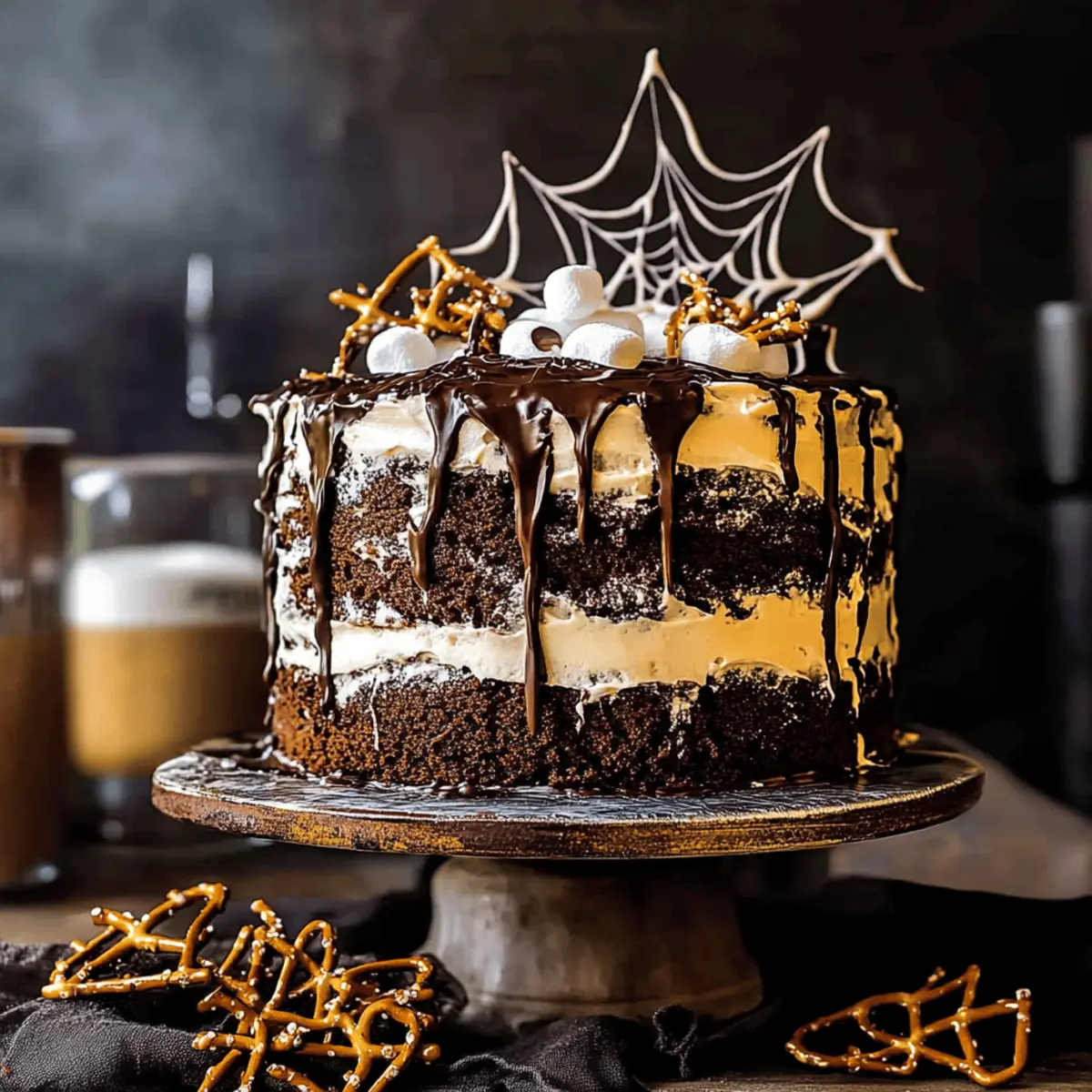 Forbidden Forest Chocolate Butterbeer Cake. ivvb5u