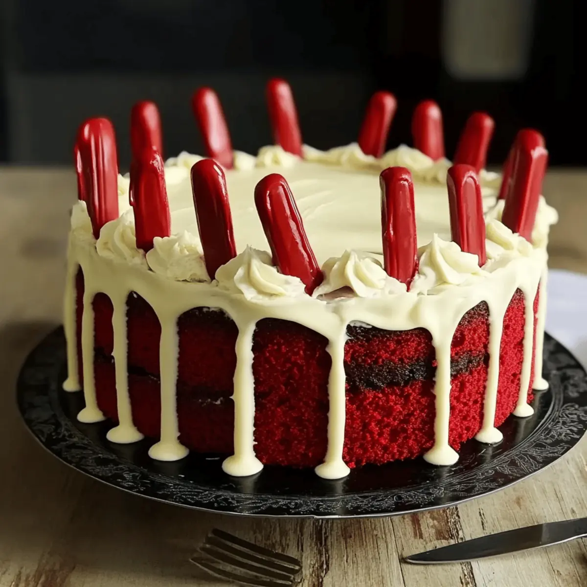 Freaky finger red velvet cake tubpfa