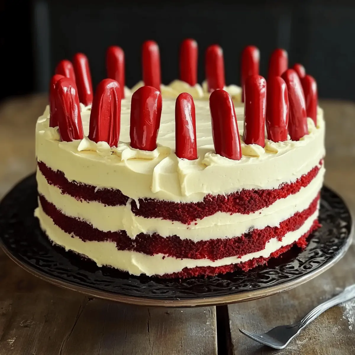 Freaky Finger Red Velvet Cake for a Spooktacular Treat