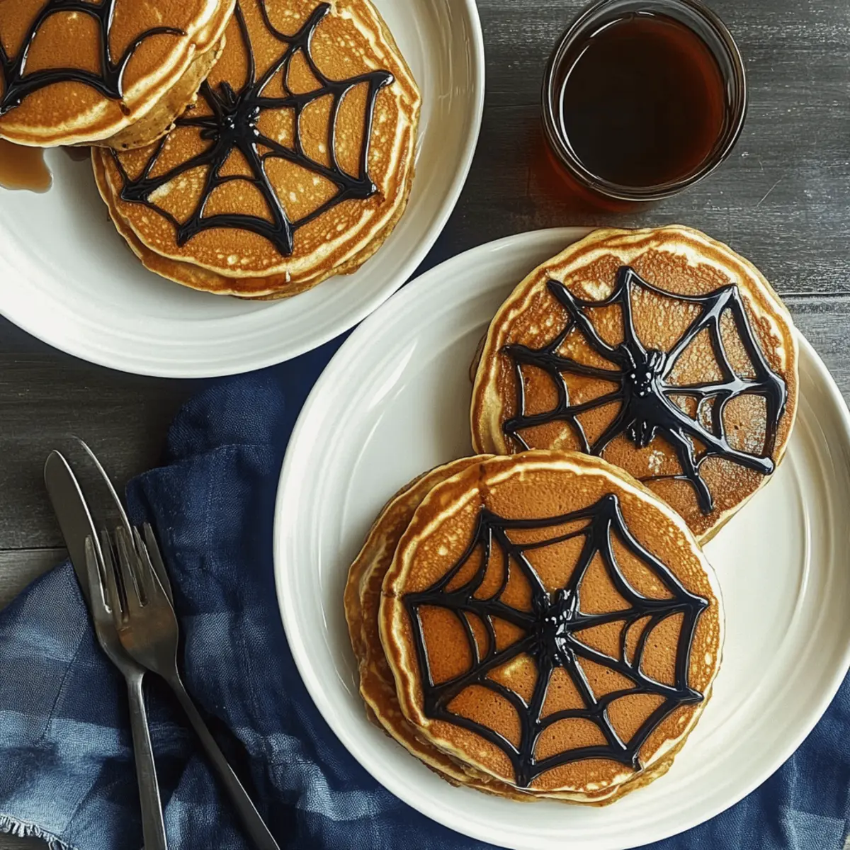 Halloween Spiderweb Pancakes a4ljpz