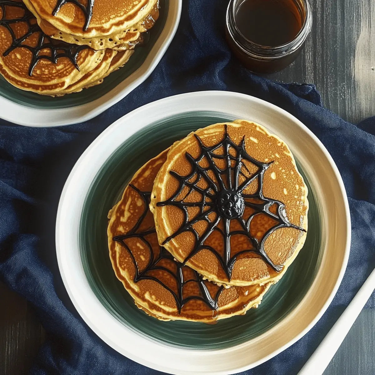 Halloween Spiderweb Pancakes ihpmu1