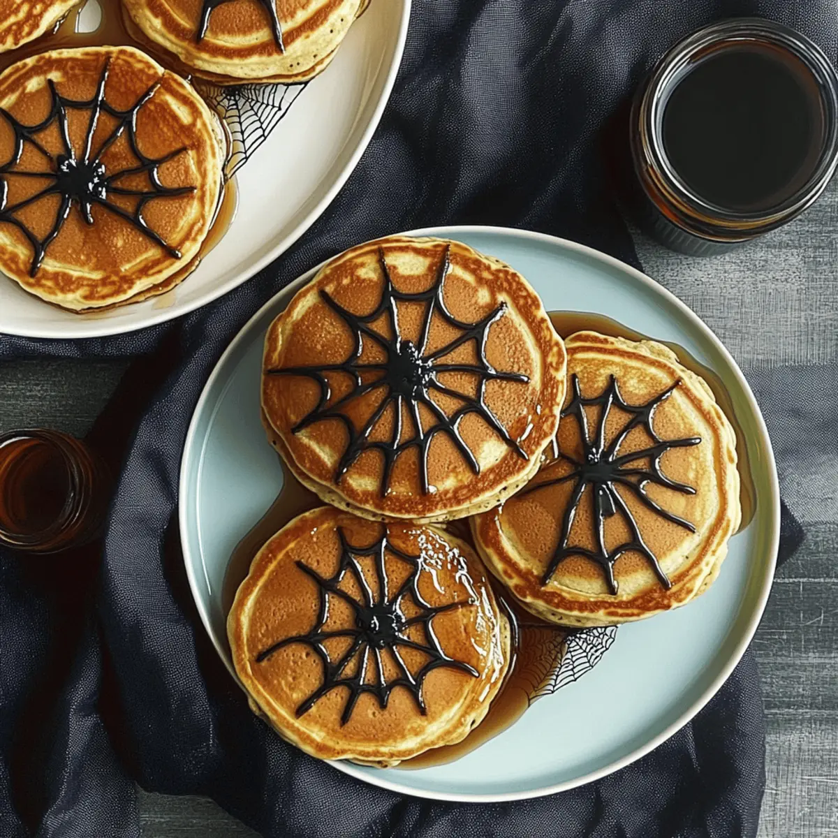 Halloween Spiderweb Pancakes qdytro