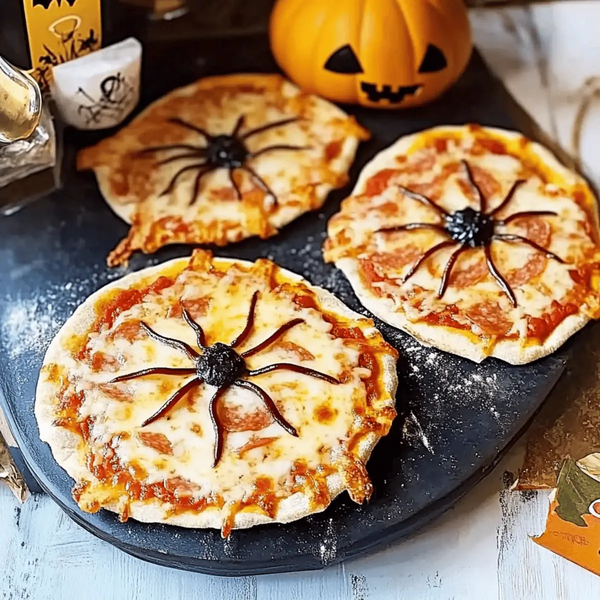 Creepy-Cute Halloween Spider Pizzas for Family Fun