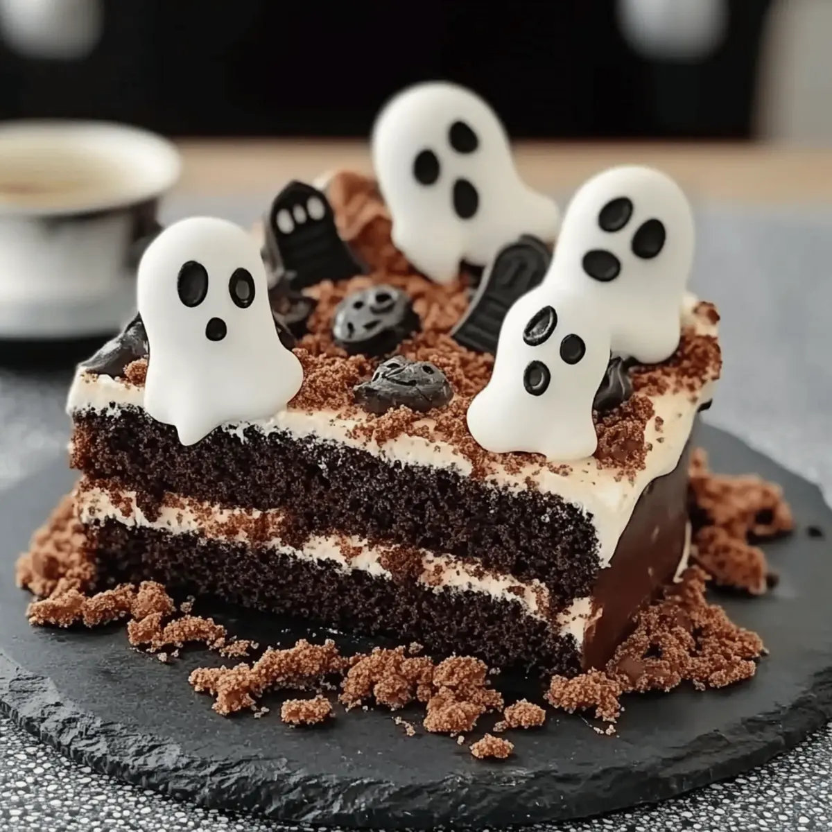 Haunted graveyard cake l2hiue