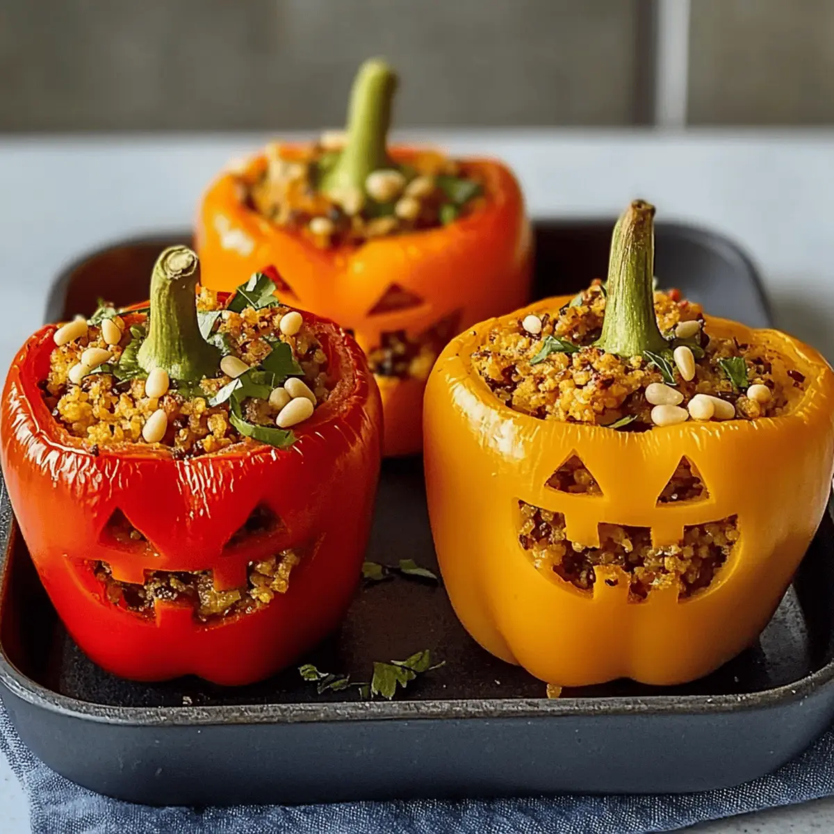 Healthy Halloween Stuffed Peppers for a Fun & Nutritious Feast
