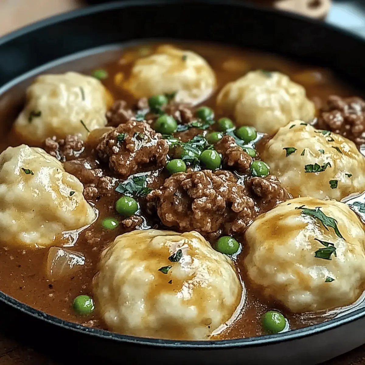 Hearty Ground Beef and Dumplings wssmee