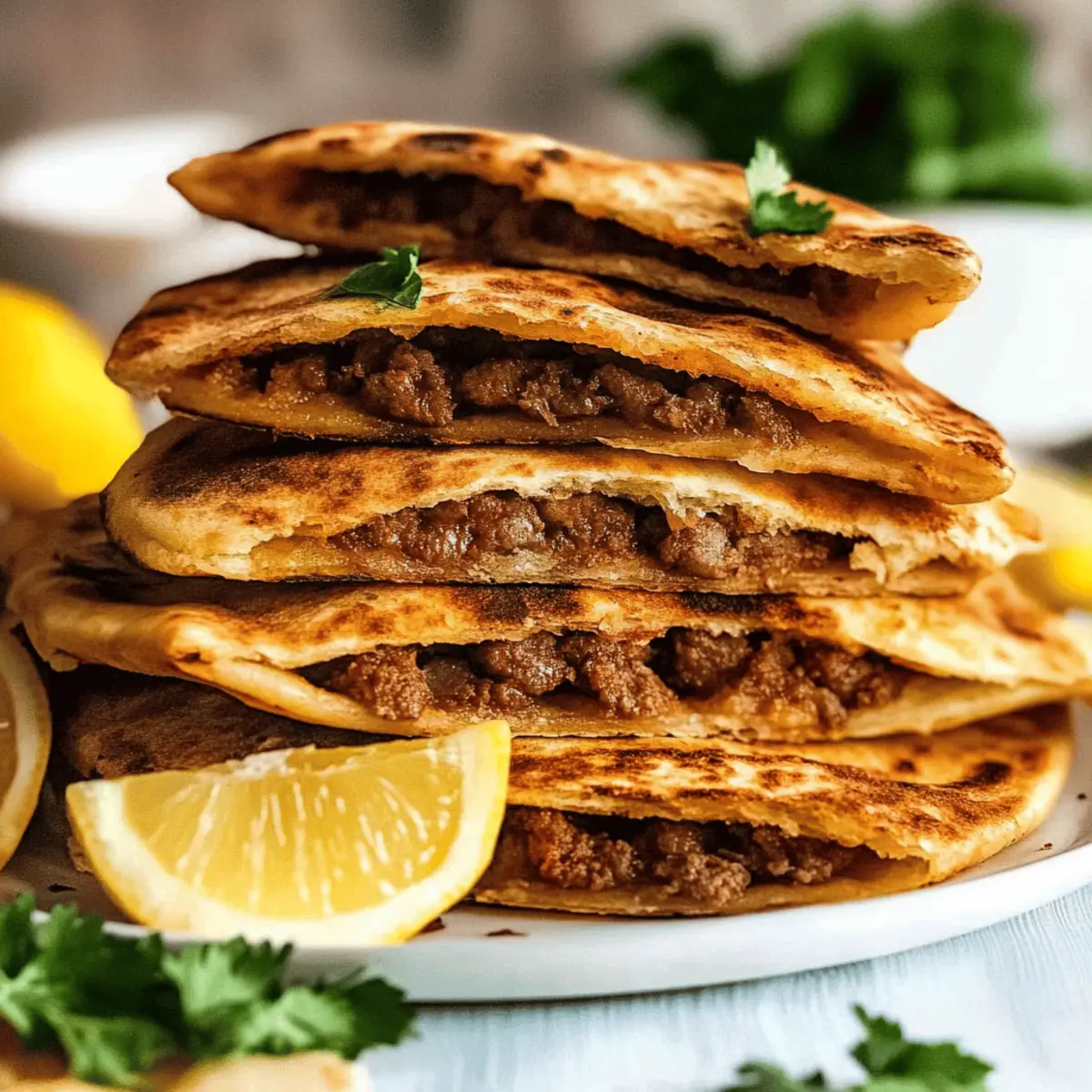 Savor Lebanese Meat-Stuffed Crispy Pita for a Flavor Boost