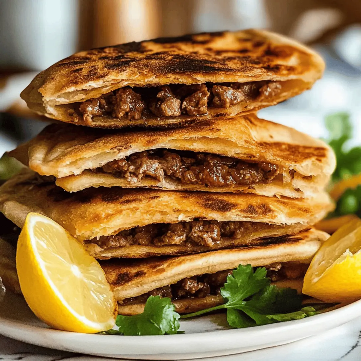 Lebanese Meat Stuffed Crispy Pita vo2g2m
