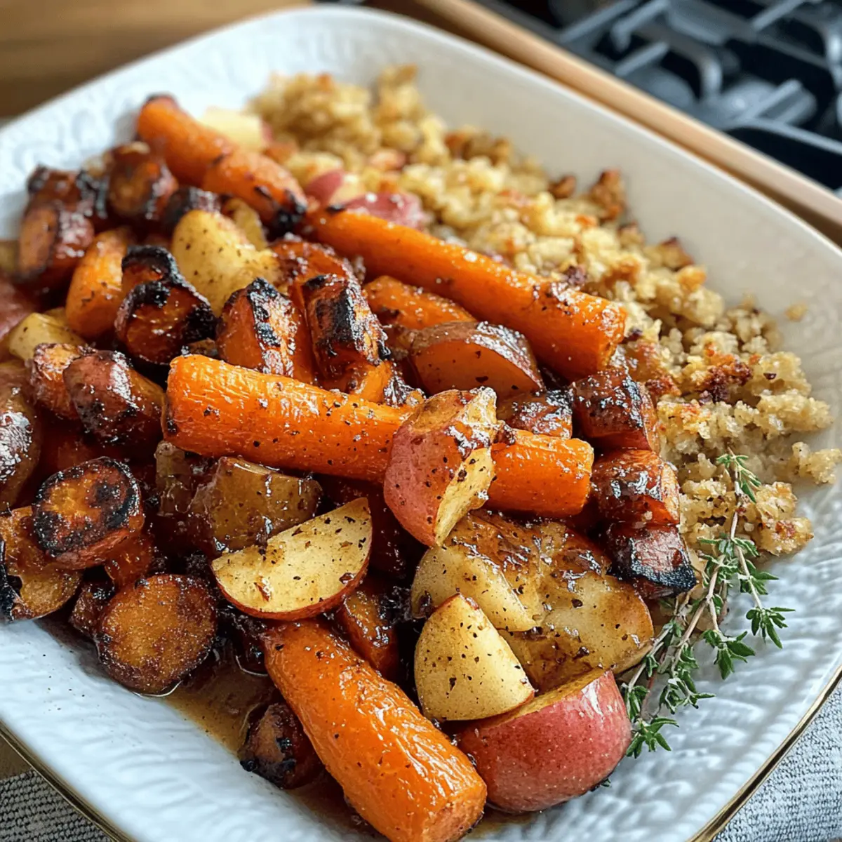 Maple Dijon Roasted Carrots and Apples l76rac