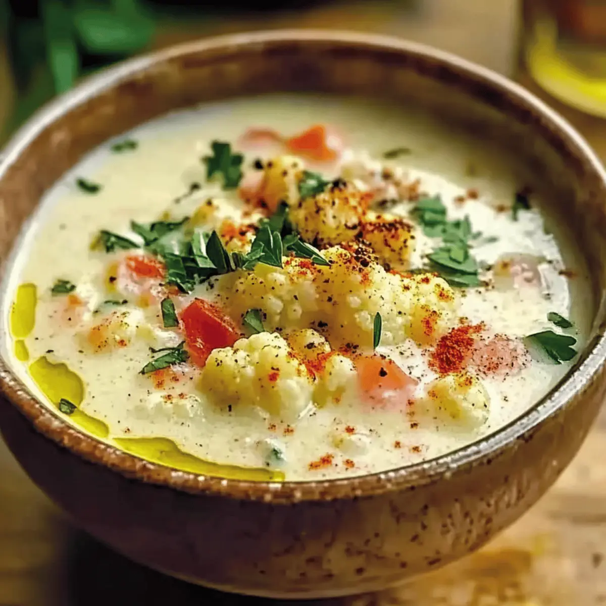 Savory Mediterranean-Style Cauliflower Soup for Cozy Nights