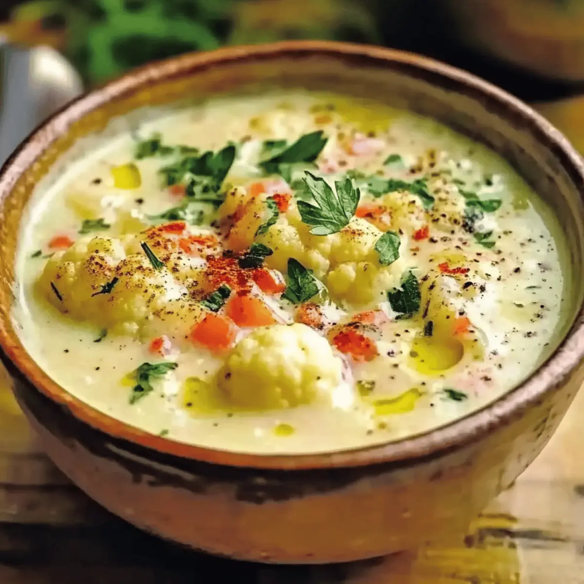 Mediterranean Style Cauliflower Soup stifkz