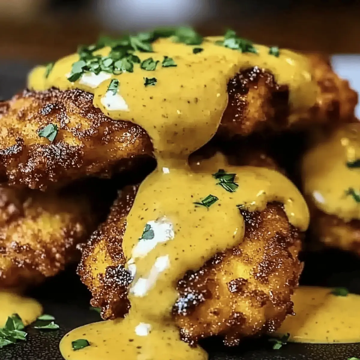 Pretzel Chicken with Mustard Cheddar Sauce mvn5a3