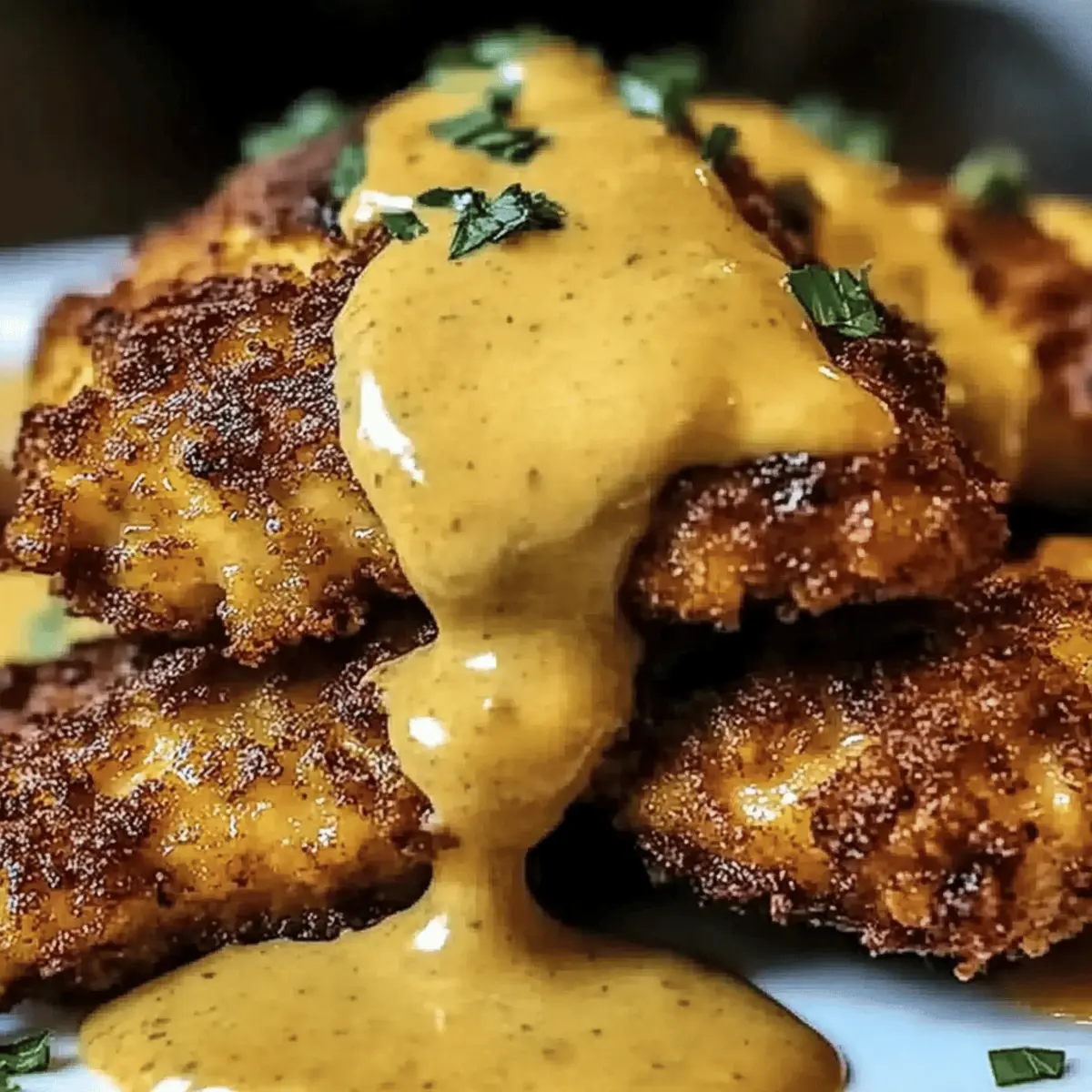 Pretzel Chicken with Mustard