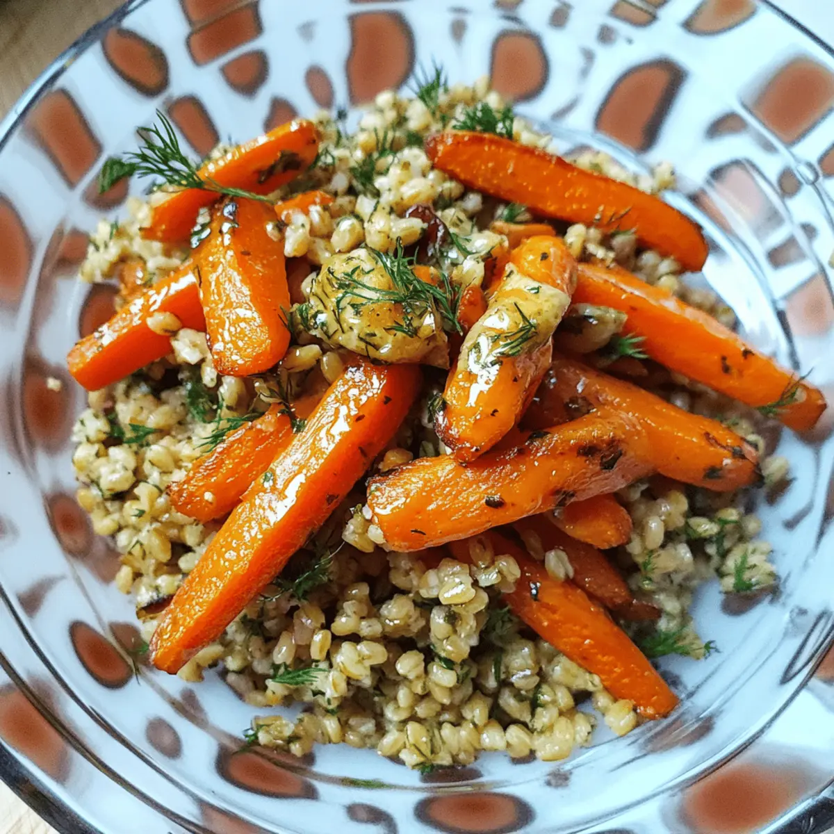 Roasted Carrots and Farro with Citrus Ginger and Dill e2giev