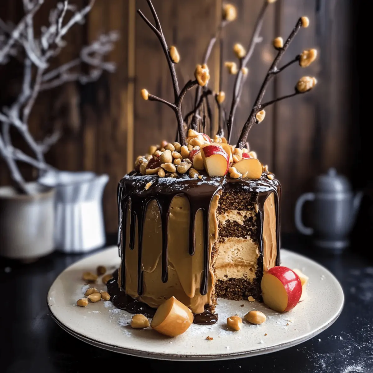 Salted Caramel Apple Snickers Cake. thvcq1