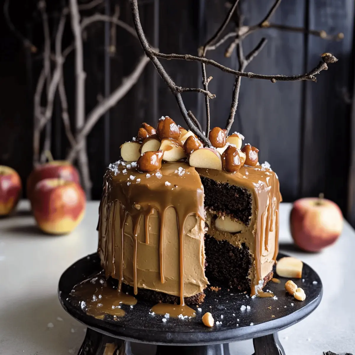 Salted Caramel Apple Snickers Cake. ukjjwk
