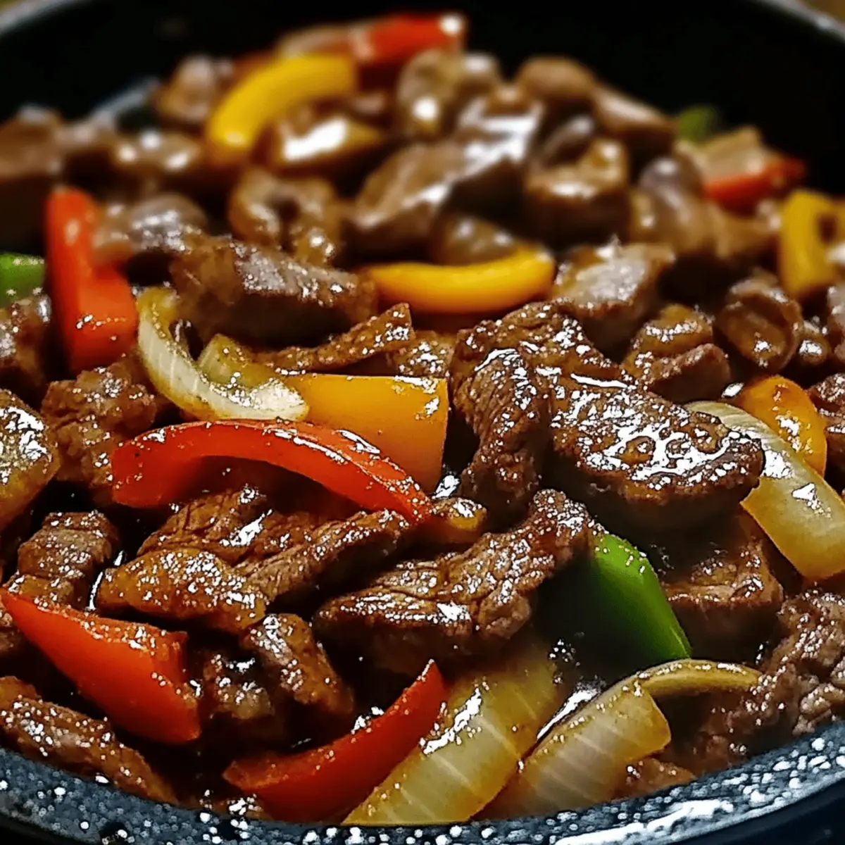 Sizzling Chinese Pepper Steak with Onions sqzuva