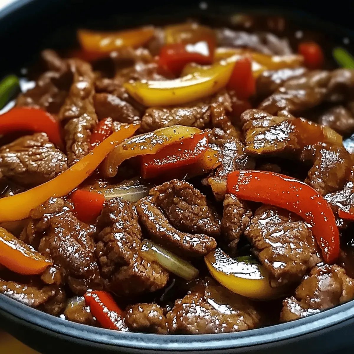 Sizzling Chinese Pepper Steak with Onions for a Quick Feast