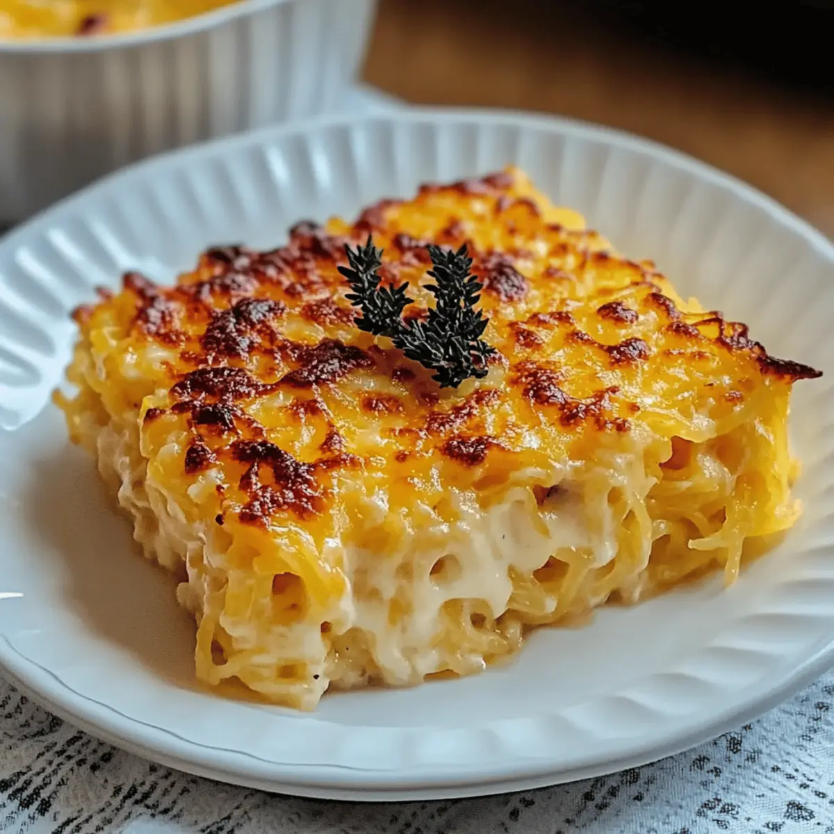 Spaghetti Squash Au Gratin: A Creamy, Guilt-Free Delight