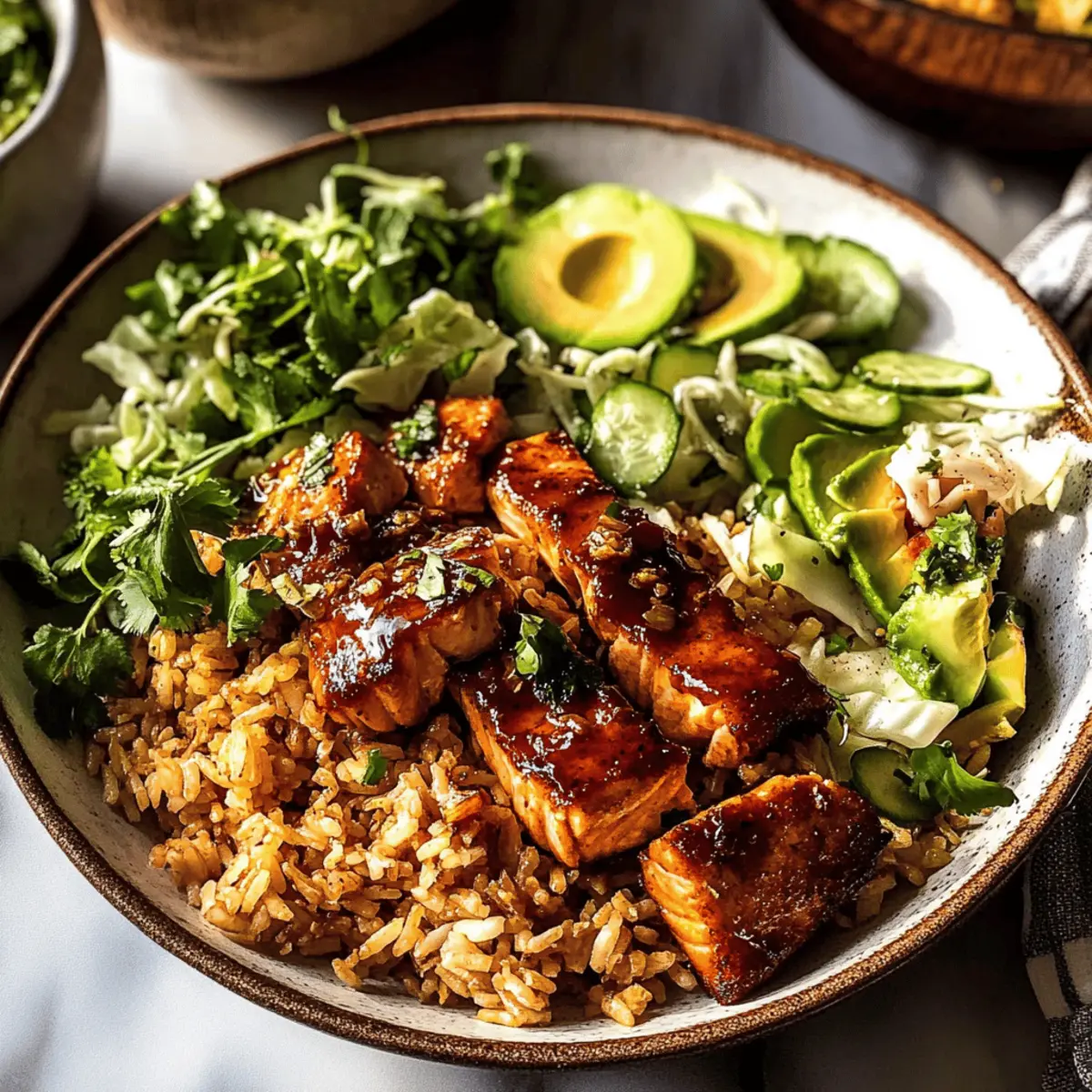 Spicy Chipotle Honey Salmon Rice Salad. u3etq4