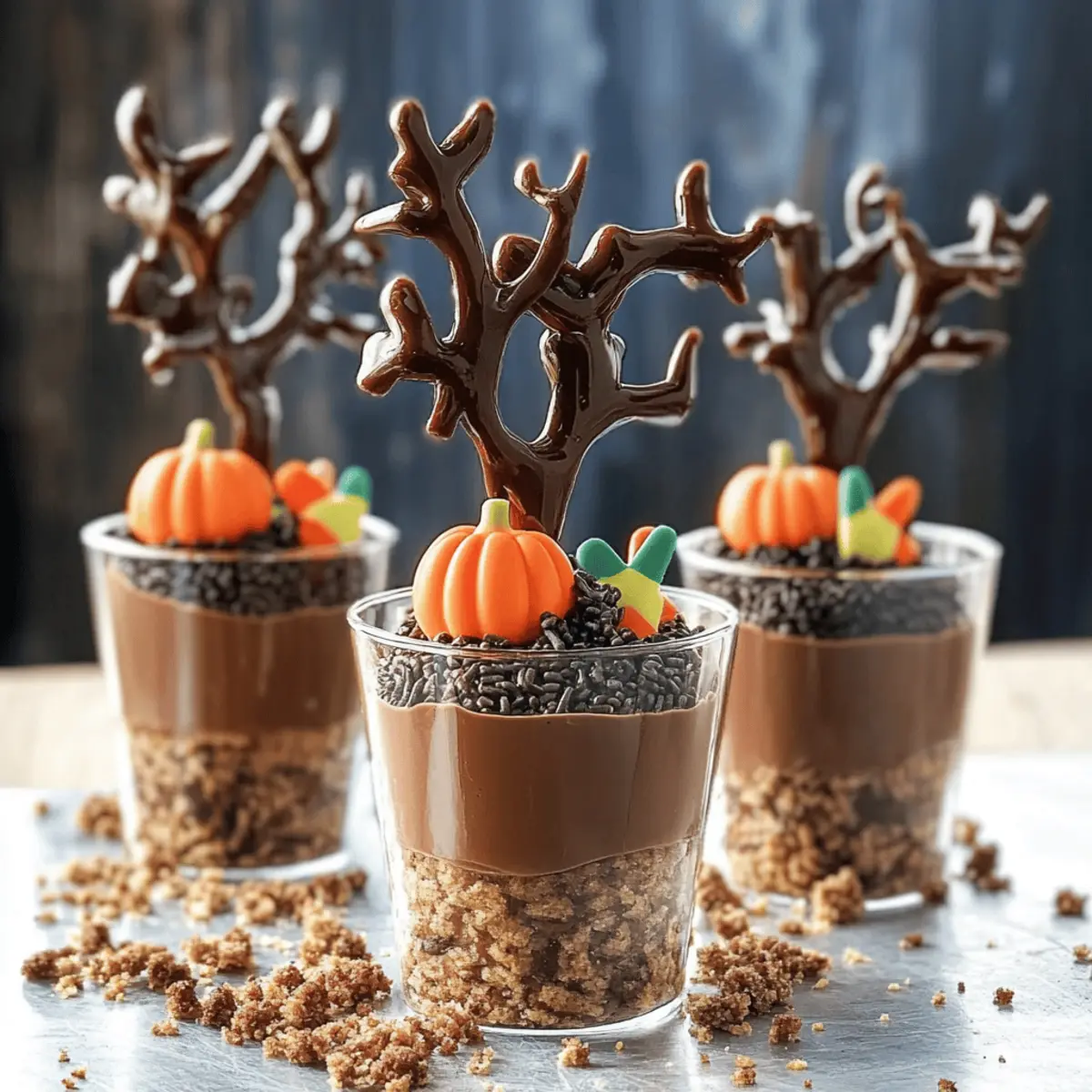 Spooky Forest Pudding Cups fuigat