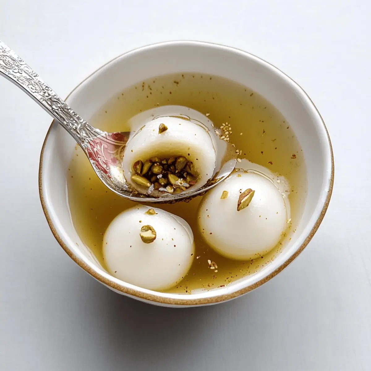 Chewy Tangyuan Rice Balls with Sweet Pistachio Delight