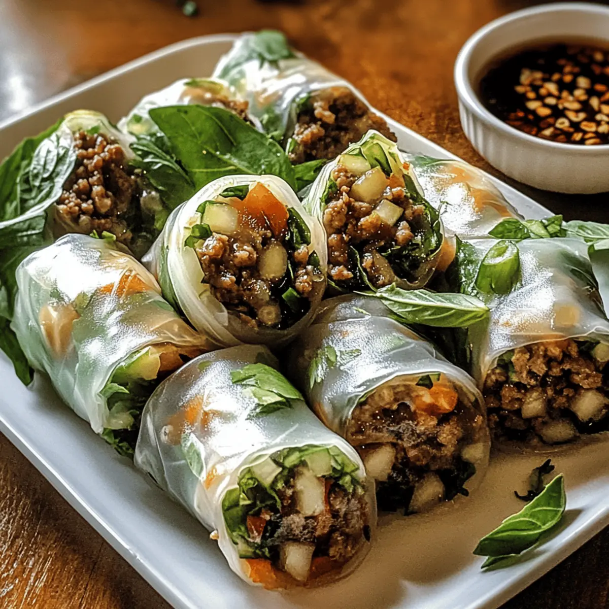Thai Basil Beef Rolls ujpwhj
