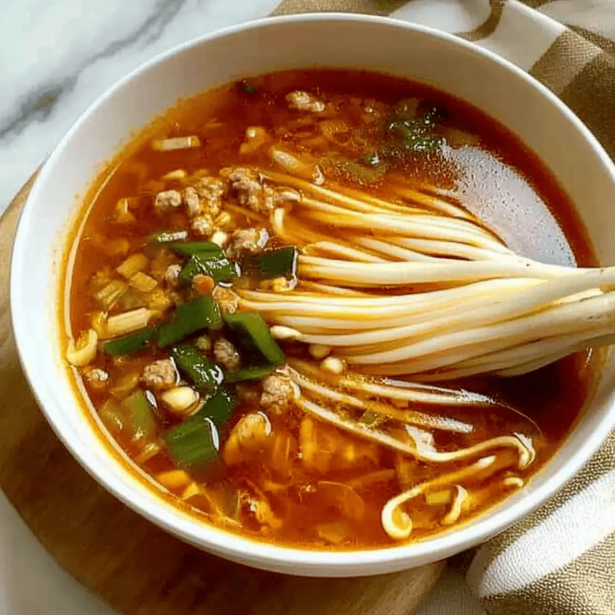 Tomato Enoki Mushroom Soup ugwuqo