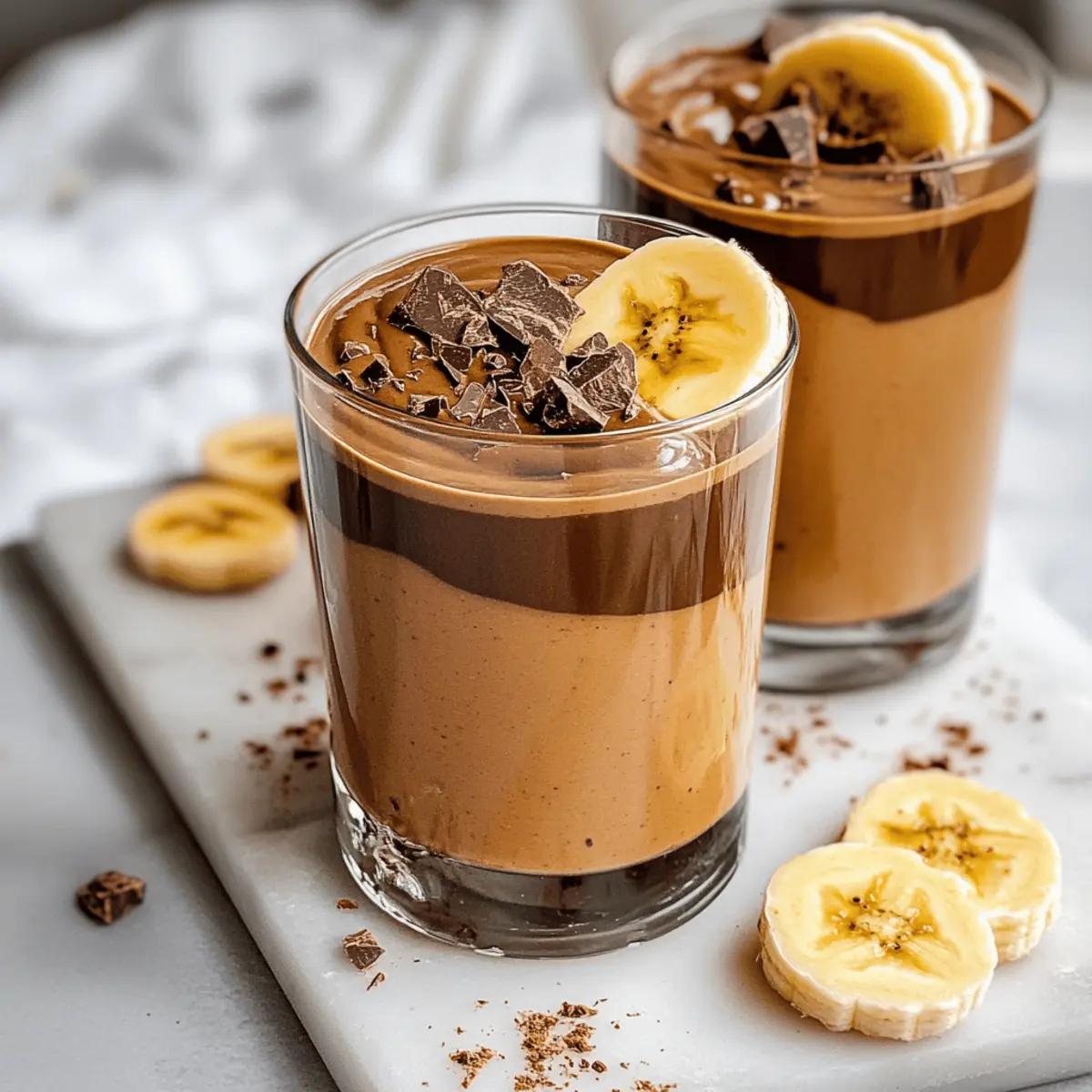 Creamy Chocolate Peanut Butter Banana Smoothie Bliss