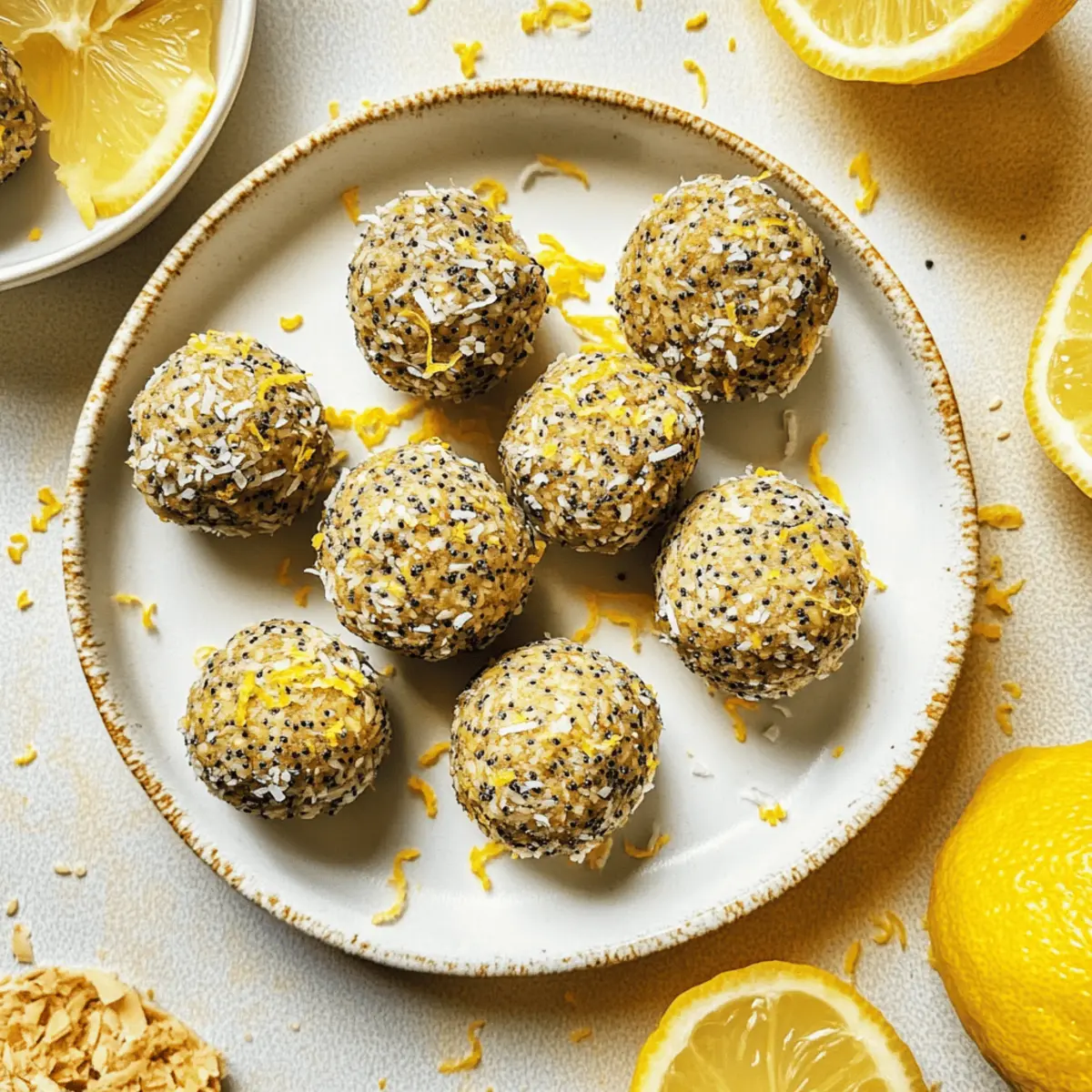 Lemon Poppy Seed Cake Energy Bites for a Zesty Snack Joy