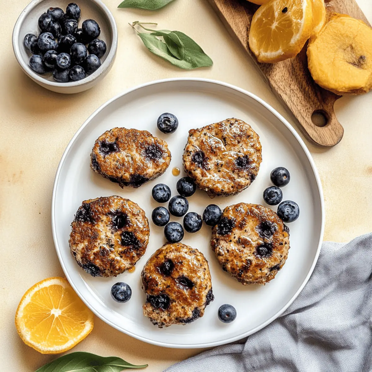 Maple Blueberry Turkey Sausage Breakfast Patties Made Easy